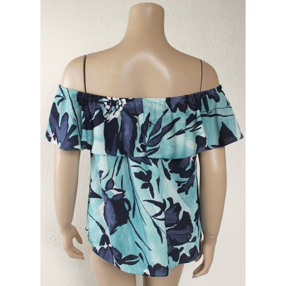 Anthropologie MAEVE Islander Off The Shoulder Ruffled Floral Cruise Top, Size XS - Picture 7 of 9